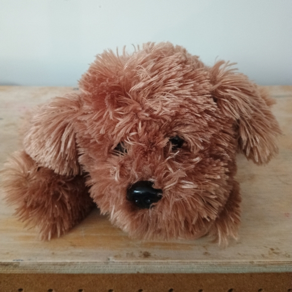 DanDee Cuddle Toys fluffy Brown Puppy Dog Plush floppy ear 12in - Picture 3 of 9